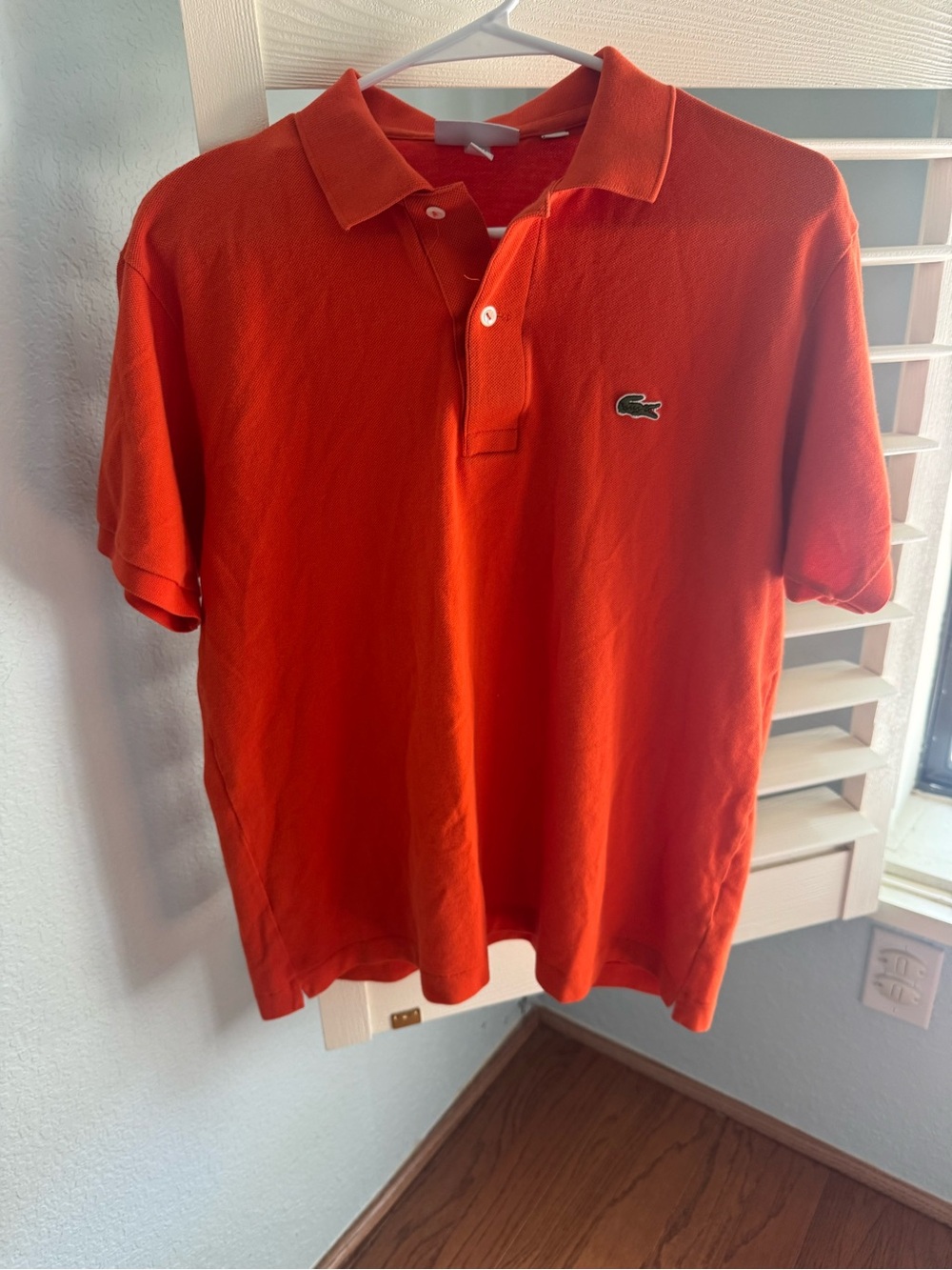 VINTAGE Lacoste Men’s Orange Classic Pique Polo Shirt Size 5/ Large